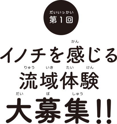 第1回イノチを感じる流域体験大募集!!